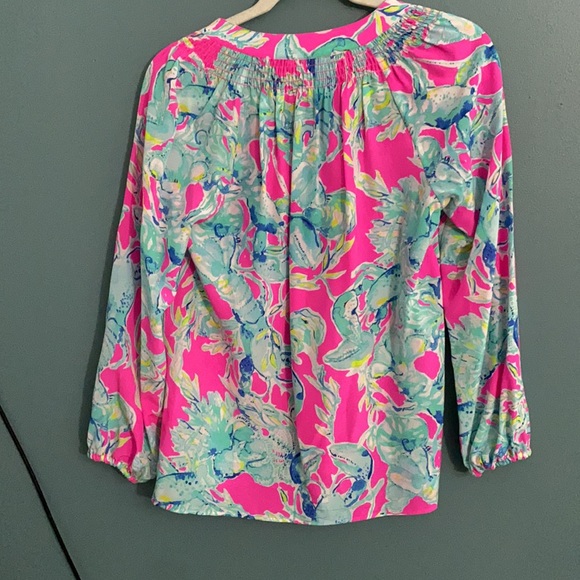Lily Pulitzer Elsa Silk Top in XS - Picture 6 of 7